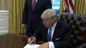 Trump Signing Executive Orders 